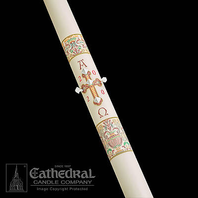 Picture of Cathedral Investiture Paschal Candle 2-1/2" x 48"