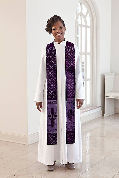 Celtic Pastor Stole Purple - Average 104"
