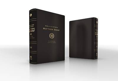 Picture of Rvr, Biblia de Estudio Matthew Henry Y Legado Cristiano, Leathersoft, Negro, Interior a DOS Colores, Comfort Print