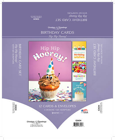 Hip Hip Hooray! Birthday Cards - Box of 12