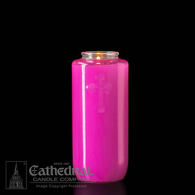 Cathedral 5-Day Glass Offering Candle - Rose