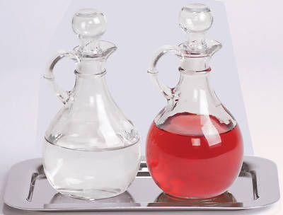 Koleys K381 Cruet with Stainless Steel Tray Set