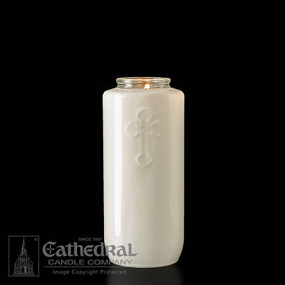 Cathedral 5-Day Glass Offering Candle - Opal