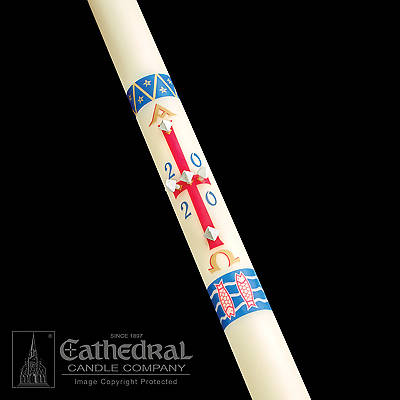 Picture of Cathedral Benedictine Paschal Candle 2-1/2" x 48"