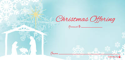 Christmas Nativity Offering Envelope (Package of 100)