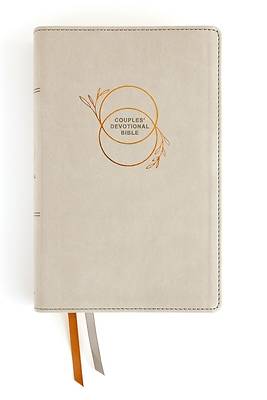 Niv, Couples' Devotional Bible, Leathersoft, Stone, Comfort Print