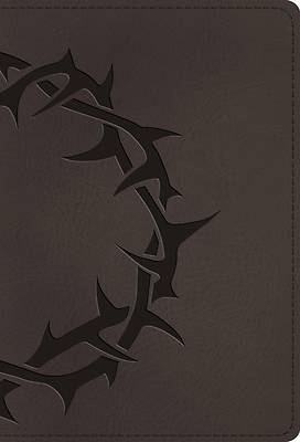 Picture of ESV Large Print Compact Bible (Trutone, Charcoal, Crown Design)