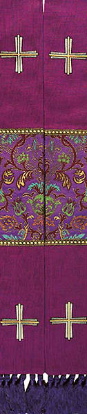 Picture of Jerusalem Cross and Coronation Purple Stole