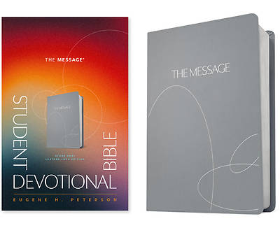 Picture of The Message Student Devotional Bible (Leather-Look, Stone Gray)