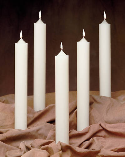 51% Beeswax Altar Candles Emkay 12 x 1 1/2 Pack of 12 All Purpose End