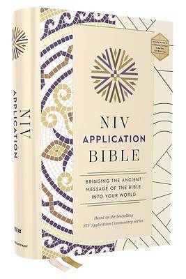 Picture of NIV Application Bible, Hardcover, Multi-Cream, Red Letter, Comfort Print