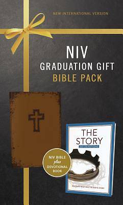 NIV Graduation Gift, Bible Pack for Him, Brown, Red Letter Edition