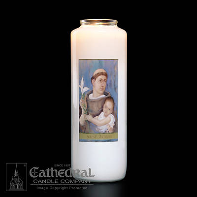St. Anthony 6-Day Glass Prayer Candle