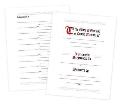 In Remembrance Register 7 Ring Binder Refill Pages (Package of 25)