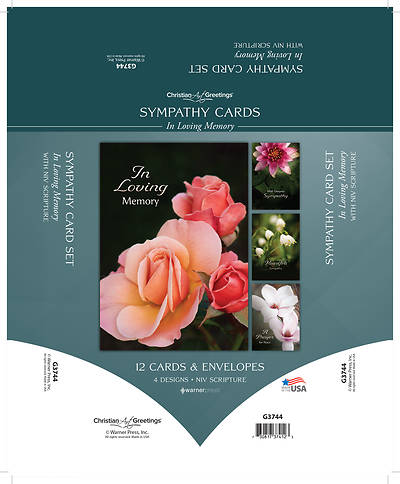 In Loving Memory Sympathy Cards - Box of 12