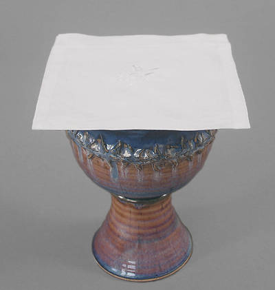 100% Cotton Chalice Pall with Wheat/Grapes - Pack of 3