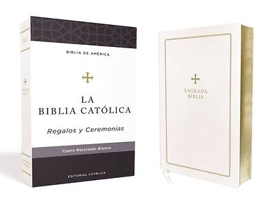 Biblia Católica Para Bautismo, Primera Communión, Confimación, Boda Y Quinceañera, Blanca, Cuera Reciclada