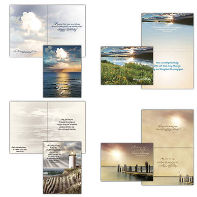 Picture of Tranquil Waters Birthday Boxed Cards - Box of 12