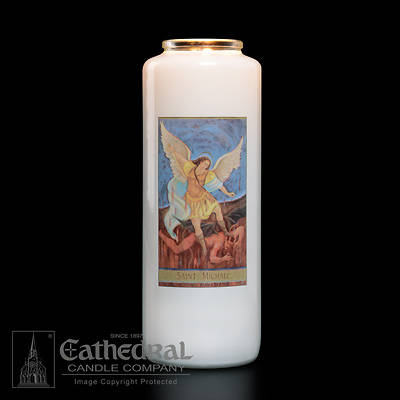 St. Michael 6-Day Glass Prayer Candle