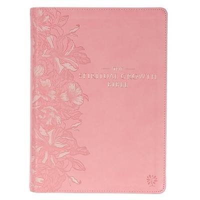 The Spiritual Growth Bible, Study Bible, NLT - New Living Translation Holy Bible, Faux Leather, Pink