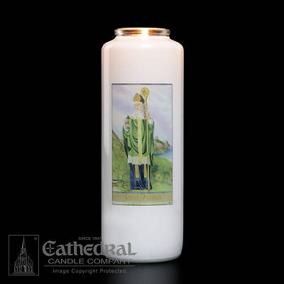 St. Patrick 6-Day Glass Prayer Candle
