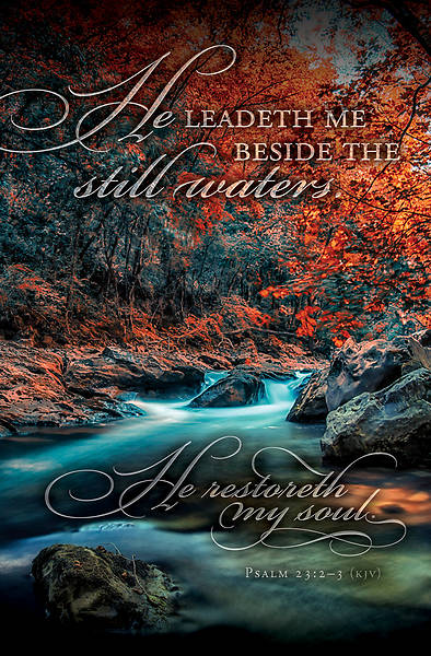 He Leadeth Me Beside Inspirational Bulletin