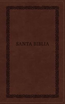 Biblia Reina-Valera 1960, Tierra Santa, Ultrafina Letra Grande, Leathersoft, Café, Con Cierre