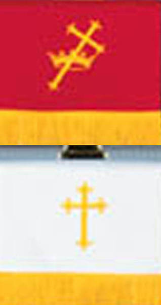 Picture of Reversible Flower Stand Cover Red/White