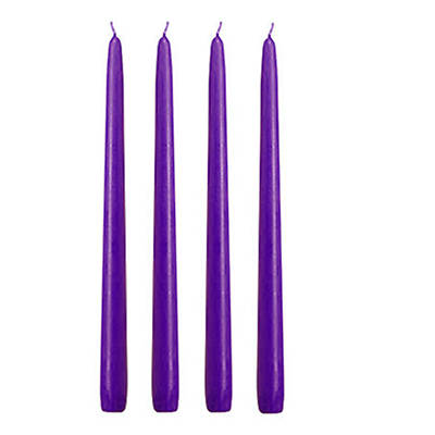 Emkay Purple All Occasion Taper Candles - 12" x 7/8"