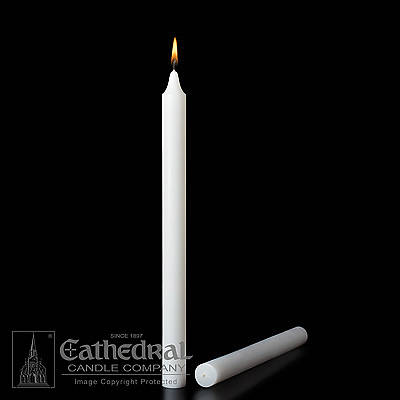 Stearic Altar Candles Cathedral 16 x 2 Pack of 12 Plain End