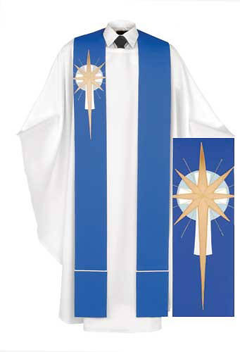 Blue Cross Orb Star Stole