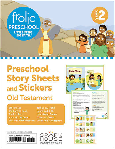 Frolic Preschool  Old Testament  Year 2  Ages 3-5  Story Sheets and Stickers