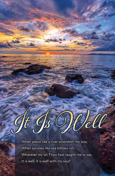 It Is Well with My Soul Lyrics Funeral Bulletin Regular