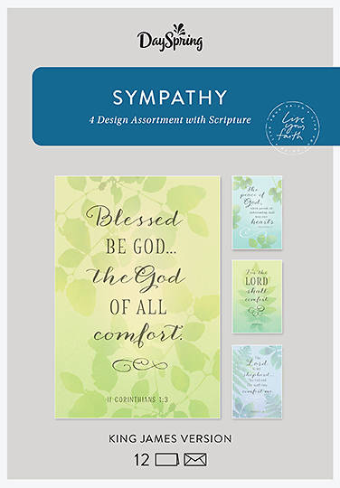 Blessed Be God Sympathy Cards, Box of 12 (KJV)