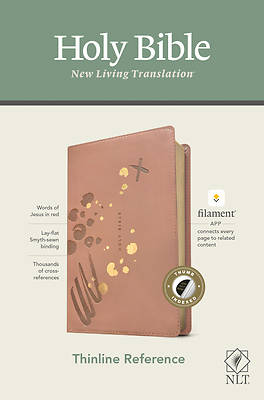 NLT Thinline Reference Bible, Filament Enabled Edition (Red Letter, Leatherlike, Pink, Indexed)