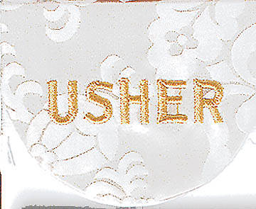 Picture of White Usher Pocket Badge - Package of 4