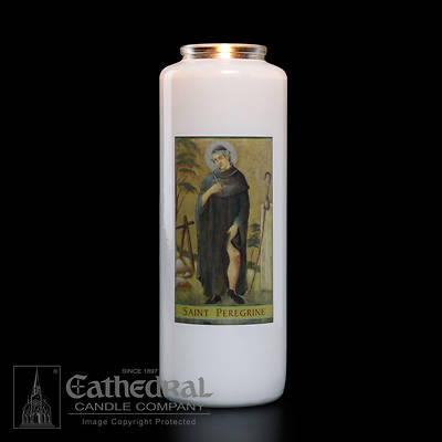 St. Peregrine 6-Day Glass Prayer Candle
