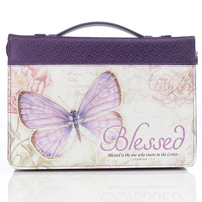 Bible Cover Purple Butterfly Blessed Jeremiah 17