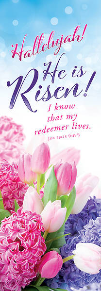 Picture of Hallelujah He is Risen Easter 2' x 6' Fabric Banner