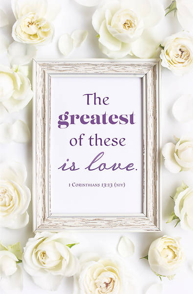 The Greatest of These is Love Wedding Bulletin Regular