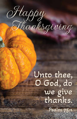 Picture of PKG 100 Unto Thee Thanksgiving Bulletin