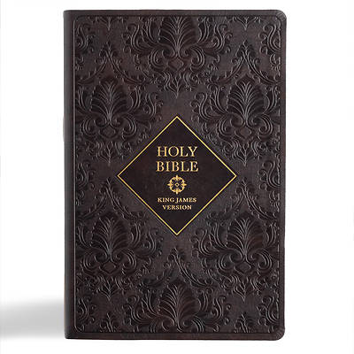 KJV Holy Bible, Giant Print with Cross-References, Dark Brown Leathertouch, Indexed
