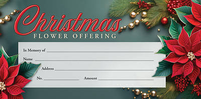 Christmas Flower Off Envelope