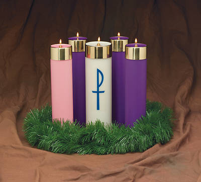 Advent With Christ Candela Set - 3 Purple, 1 Pink - 3 Purple, 1 Pink