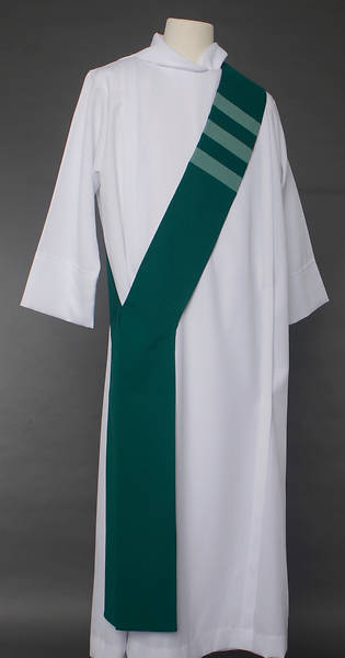 Trinity Stripe Deacon Stole - Green