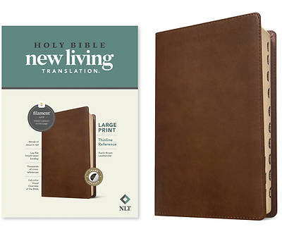NLT Large Print Thinline Reference Bible, Filament Enabled Edition (Red Letter, Leatherlike, Rustic Brown, Indexed)