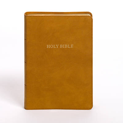 KJV Personal Size Giant Print Bible, Camel Suedesoft Leathertouch