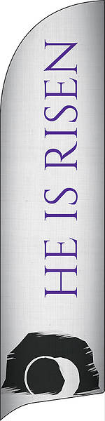 Picture of He is Risen Empty Tomb Flag Banner