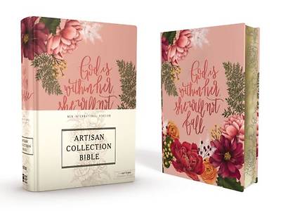 NIV, Artisan Collection Bible, Cloth Over Board, Pink Floral, Designed Edges Under Gilding, Red Letter Edition, Comfort Print