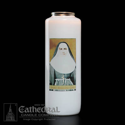 Saint Marianne Cope 6-Day Glass Prayer Candle